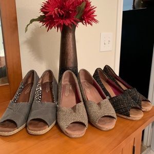 Toms Wedges- 25 a pair or $60 for all 3 pairs